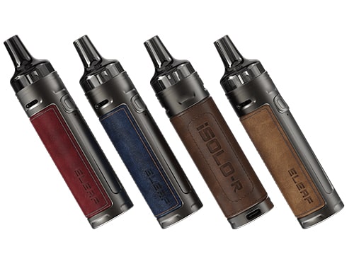 iSolo-R pod mod for aromas and vaping liquids available in 4 colors