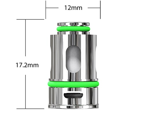 dimensions of the GTL coil for electronic cigarette of 12 x 17.2 mm
