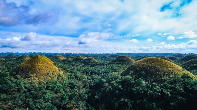 Chocolate hills in 
Philippines